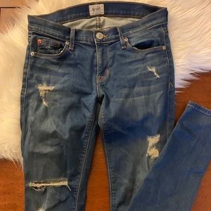 Hudson distressed skinny jeans